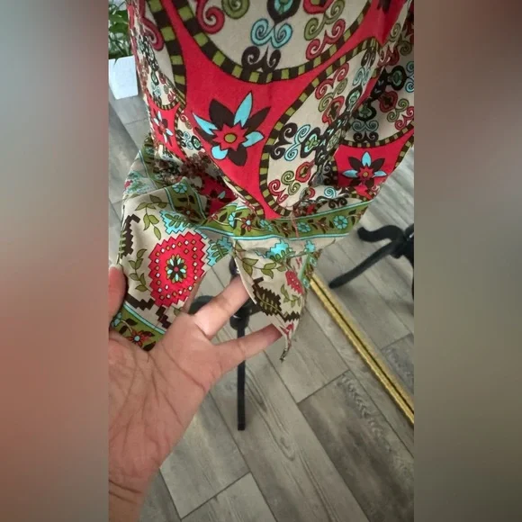 Multicolor Bohemian Tunic Dress - Picture 7 of 9